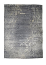 Oriental Rug Indian Handmade Area Modern Neutral 10'1"x13'11" (10x14) Gray Erased Abstract Design #A29726