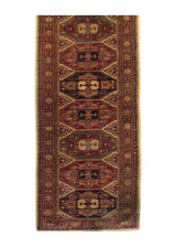 Oriental Rug Pakistani Handmade Runner Transitional Tribal 2'9"x9'9" (3x10) Multi-color Red Kazak Geometric Design #A29741
