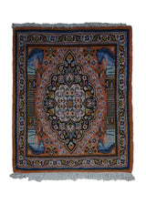 Persian Rug Ghashghaei Handmade Area Tribal 2'0"x2'5" (2x2) Red Blue Pictorial Design #A29901