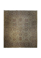 Oriental Rug Pakistani Handmade Area Transitional Neutral 8'2"x9'4" (8x9) Whites/Beige Brown Sultanabad Floral Design #A30122