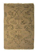 Oriental Rug Indian Handmade Area Modern 2'0"x3'0" (2x3) Whites/Beige Floral Abstract Design #A30221
