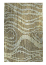 Oriental Rug Pakistani Handmade Area Transitional 8'0"x9'10" (8x10) Brown Blue Gabbeh Stripes Abstract Design #A30228