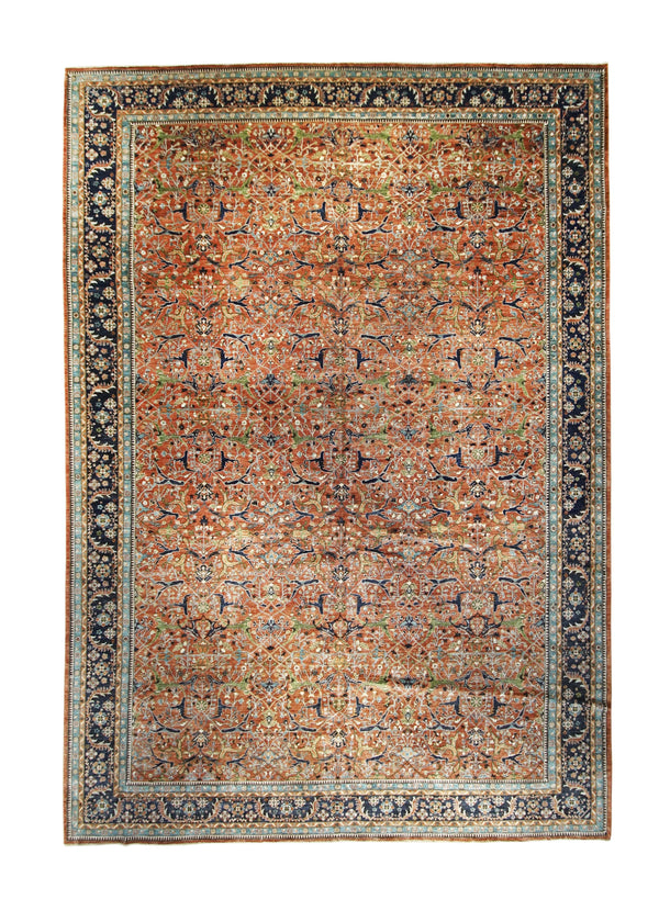 Oriental Rug Pakistani Handmade Area Transitional 12'0"x17'3" (12x17) Red Blue Bakhshayesh Floral Nooristan Design #A30238