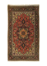 Persian Rug Tabriz Handmade Area Traditional 3'4"x5'2" (3x5) Red Floral Heriz Design #A30305