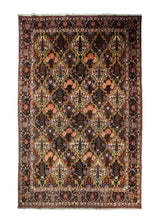 Persian Rug Bakhtiari Handmade Area Tribal 6'11"x10'5" (7x10) Multi-color Blue Red Garden Design #A30322