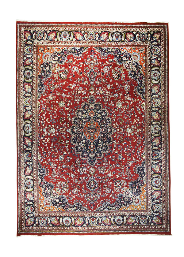 Persian Rug Mashhad Handmade Area Traditional 9'5"x13'1" (9x13) Red Floral Design #A30445