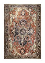 Persian Rug Serapi Handmade Area Tribal Antique 10'3"x15'2" (10x15) Red Geometric Design #A30447