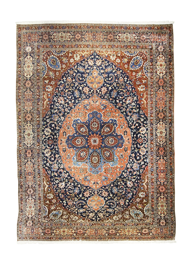 Persian Rug Khorasan Handmade Area Traditional Antique 12'1"x17'0" (12x17) Red Blue Floral Design #A30453