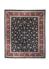 Oriental Rug Indian Handmade Area Traditional 7'10"x9'5" (8x9) Blue Red Floral Design #A30455