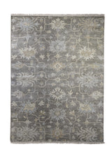 A30735 Oriental Rug Indian Handmade Area Transitional Neutral 5'0'' x 6'9'' -5x7- Brown Whites Beige Oushak Design