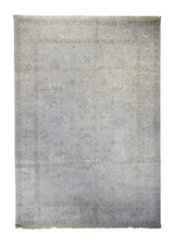A30743 Oriental Rug Indian Handmade Area Transitional Neutral 6'2'' x 8'9'' -6x9- Gray Whites Beige Oushak Design