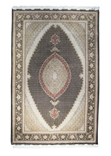 A30760 Persian Rug Tabriz Handmade Area Traditional 6'8'' x 10'4'' -7x10- Blue Red Whites Beige Floral Mahi Fish Design