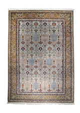 Persian Rug Tabriz Handmade Area Traditional 8'0"x11'3" (8x11) Blue Brown Floral Design #A30772