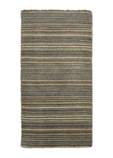 Oriental Rug Indian Handmade Area Modern 1'9"x3'2" (2x3) Whites/Beige Gray Stripes Design #A30843