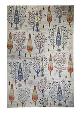 A30902 Oriental Rug Pakistani Handmade Area Transitional Tribal 5'11'' x 9'0'' -6x9- Gray Tree of Life Lori Gabbeh Design