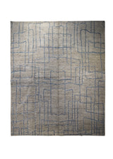 Oriental Rug Pakistani Handmade Area Transitional Neutral 7'11"x9'10" (8x10) Gray Blue Gabbeh Geometric Design #A30941