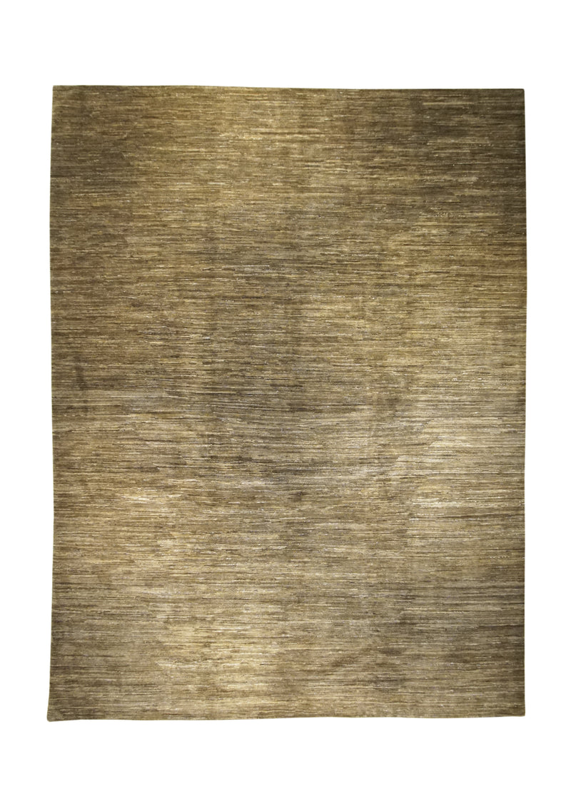 Oriental Rug Pakistani Handmade Area Transitional Tribal 10'1"x13'6" (10x14) Brown Gray Gabbeh Stripes Design #A30966