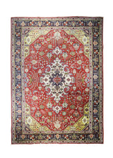Persian Rug Tabriz Handmade Area Traditional 8'5"x11'7" (8x12) Red Yellow/Gold Floral Design #A31080