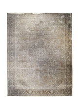 Persian Rug Tabriz Handmade Area Transitional Vintage 9'9"x12'8" (10x13) Brown Overdyed Floral Design #A31177