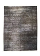 A31178 Persian Rug Tabriz Handmade Area Transitional Vintage 9'6'' x 12'5'' -10x12- Brown Overdyed Floral Design