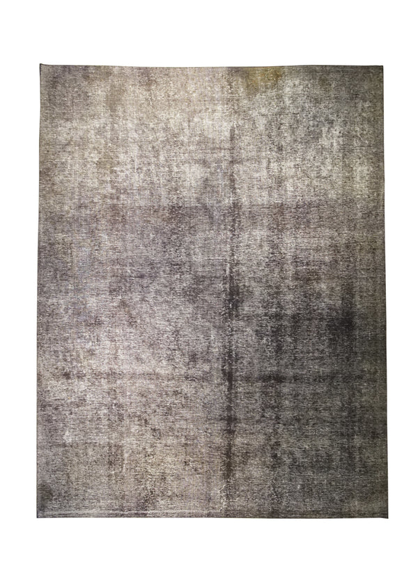 Persian Rug Tabriz Handmade Area Transitional Vintage 9'6"x12'2" (10x12) Purple Overdyed Floral Design #A31182