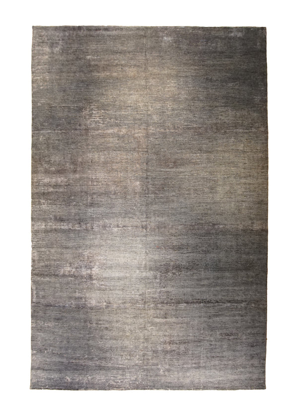 Oriental Rug Pakistani Handmade Area Transitional Neutral 11'11"x17'7" (12x18) Gray Gabbeh Open Design #A31265