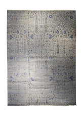 Oriental Rug Indian Handmade Area Transitional 10'2"x14'4" (10x14) Whites/Beige Blue Tree of Life Bakhshayesh Design #A31331