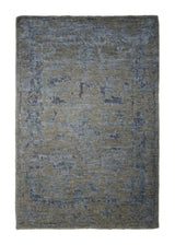A31340 Oriental Rug Indian Handmade Area Transitional 2'0'' x 3'0'' -2x3- Blue Whites Beige Erased Abstract Design