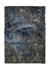 A31361 Oriental Rug Indian Handmade Area Modern 2'0'' x 3'0'' -2x3- Blue Gray Splatter Abstract Design