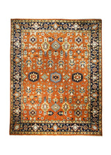 Oriental Rug Indian Handmade Area Transitional Tribal 7'11"x10'1" (8x10) Red Geometric Design #A31407