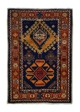 Oriental Rug Pakistani Handmade Area Transitional Tribal 2'3"x3'0" (2x3) Blue Red Baloch Geometric Design #A31472