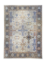 A31521 Oriental Rug Afghan Handmade Area Transitional 11'11'' x 16'11'' -12x17- Whites Beige Brown Blue Oushak Geometric Design