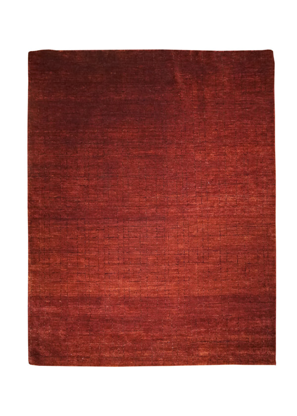 Oriental Rug Pakistani Handmade Area Transitional Tribal 4'11"x6'2" (5x6) Red Gabbeh Geometric Open Design #A31658