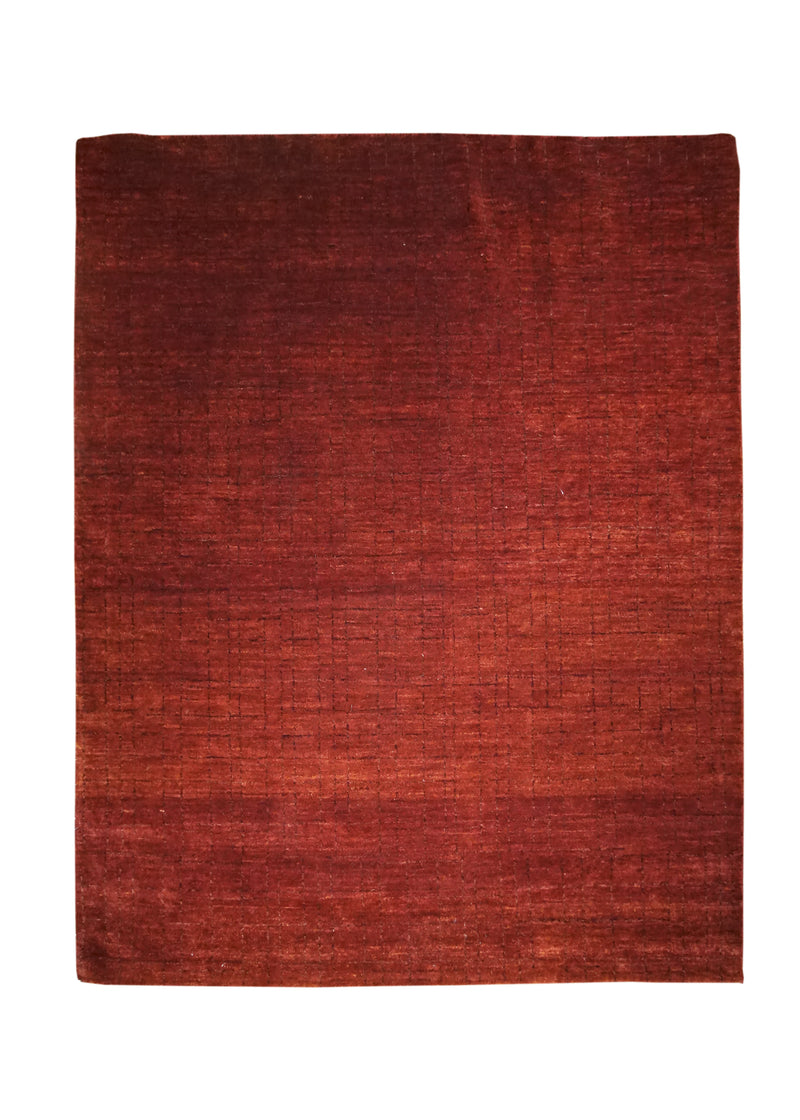 Oriental Rug Pakistani Handmade Area Transitional Tribal 4'11"x6'2" (5x6) Red Gabbeh Geometric Open Design #A31658