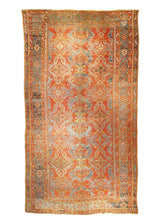 Oriental Rug Turkish Handmade Area Tribal Antique 9'11"x18'10" (10x19) Red Blue Oushak Geometric Design #A31672