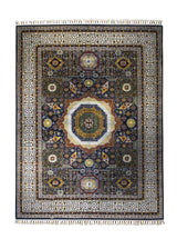 A31772 Oriental Rug Pakistani Handmade Area Transitional Tribal 8'11'' x 11'10'' -9x12- Blue Mamluk Geometric Design