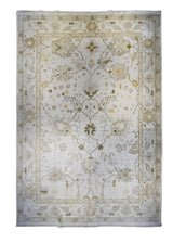 A31858 Oriental Rug Indian Handmade Area Transitional 9'6'' x 13'9'' -10x14- Whites Beige Yellow Gold Oushak Floral Design