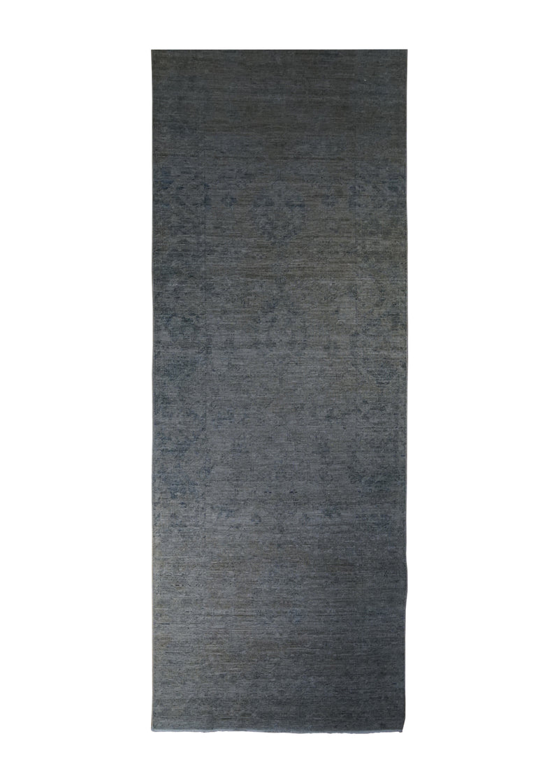 Oriental Rug Pakistani Handmade Runner Neutral Transitional 2'11"x9'5" (3x9) Whites/Beige Stone Wash Oushak Floral Oushak Design #A31871
