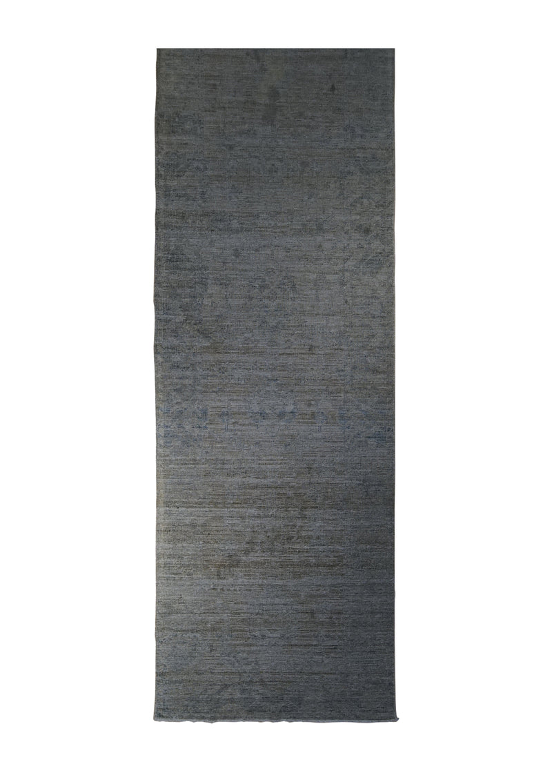 Oriental Rug Pakistani Handmade Runner Neutral Transitional 2'11"x9'6" (3x10) Whites/Beige Stone Wash Oushak Floral Oushak Design #A31872