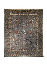 A31994 Oriental Rug Pakistani Handmade Area Transitional Tribal 7'11'' x 9'6'' -8x10- Gray Blue Farahan Geometric Design