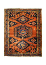 Persian Rug Viss Handmade Area Tribal Antique 10'9"x13'6" (11x14) Red Blue Geometric Design #A32012