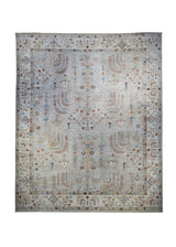 Oriental Rug Pakistani Handmade Area Transitional Neutral 7'8"x9'6" (8x10) Whites/Beige Gray Oushak Floral Design #A32030