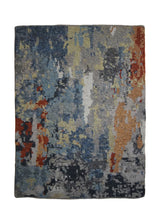 A32098 Oriental Rug Indian Handmade Area Modern 2'0'' x 3'0'' -2x3- Red Blue Abstract Splatter Design
