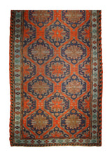 Oriental Rug Turkish Handmade Area Tribal 6'10"x12'4" (7x12) Red Blue Soumak Geometric Design #A32132