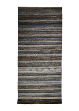 A32174 Oriental Rug Pakistani Handmade Runner Transitional Tribal 2'11'' x 9'9'' -3x10- Multi-color Gray Brown Gabbeh Geometric Stripes Design