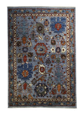 A32208 Oriental Rug Pakistani Handmade Area Transitional 3'11'' x 5'10'' -4x6- Blue Ariana Floral Oushak Design