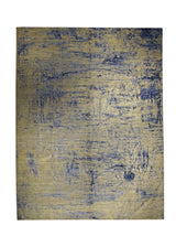 A32367 Oriental Rug Pakistani Handmade Area Modern 9'2'' x 12'0'' -9x12- Gray Blue Splatter Abstract Design