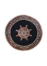 A32380 Persian Rug Bijar Handmade Round Traditional 3'5'' x 3'5'' -3x3- Blue Pink Green Floral Design