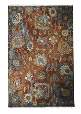 A32429 Oriental Rug Indian Handmade Area Transitional 3'0'' x 5'0'' -3x5- Red Blue Floral Design