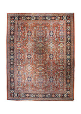 Persian Rug Mahal Handmade Area Tribal Antique 11'4"x14'9" (11x15) Red Floral Design #A32462